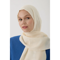  Valentino Orlandi Logo Serisi Monogram Şal - Krem