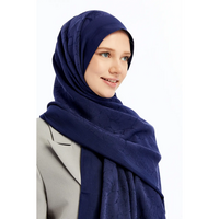 Valentino Orlandi Alia Mermer Desen Şal - Gece Mavisi