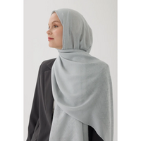 Valentino Orlandi Velora Örgü Desen Şal - Açık Gri