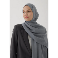 Valentino Orlandi Velora Örgü Desen Şal - Koyu Gri