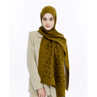 Valentino Orlandi Logo Serisi Vektör Desen Şal - Haki Yeşili