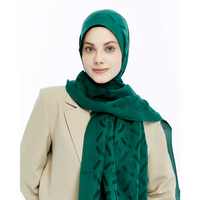 Valentino Orlandi Logo Serisi Vektör Desen Şal - Zümrüt Yeşili