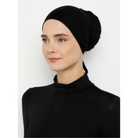 Penye Dikişli Bone - Siyah