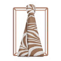 İpekevi Vizon Palmiye Desenli İpek Şal