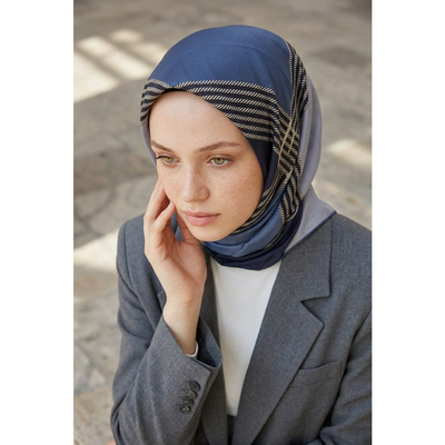 Vissona Twill İpek Eşarp - Resim 3