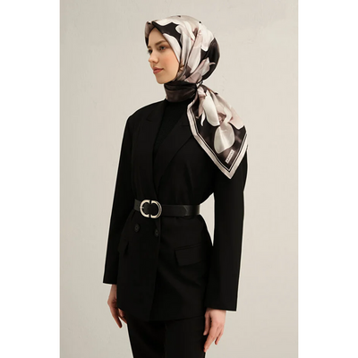 Armine Nostalji Twill İpek Eşarp - Resim 2