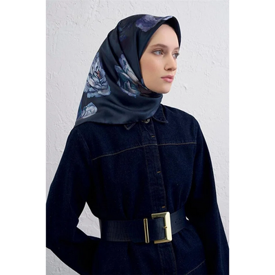 Armine Nostalji Twill İpek Eşarp - Resim 2