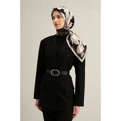 Armine Nostalji Twill İpek Eşarp - Resim 3
