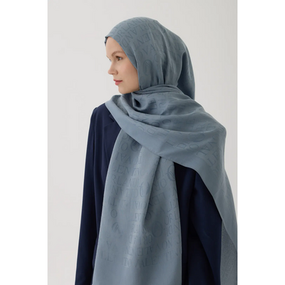 Valentino Orlandi VO Logo Serisi Şal - Metalik Mavi - Resim 3