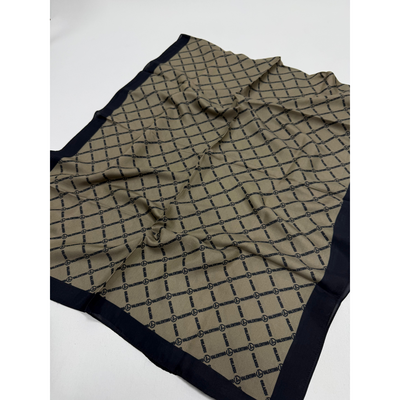 Valentino Orlandi Laura Logo Şal - Haki Yeşil - Resim 1