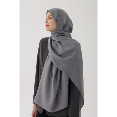 Valentino Orlandi VO Logo Serisi Şal - Koyu Gri - Resim 2