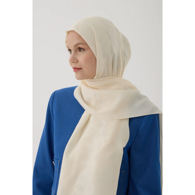  Valentino Orlandi Logo Serisi Monogram Şal - Krem - Resim 2