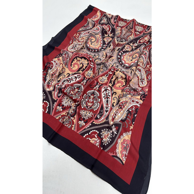 Valentino Orlandi Laura Deseli Şal - Bordo - Resim 2