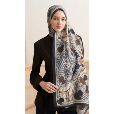 Terra Harmonia Yün İpek Şal - İndigo - Resim 1