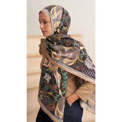 Terra Harmonia Yün İpek Şal - Soft Lila - Resim 4