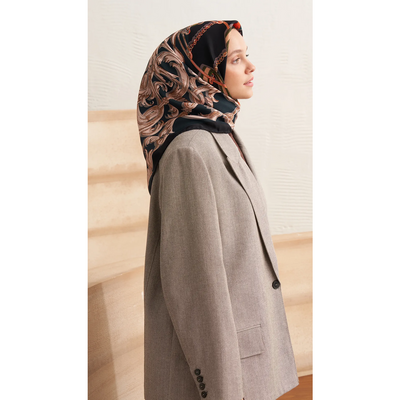 Mareen Sarmaşık Fureya Eşarp - Haki - Resim 4