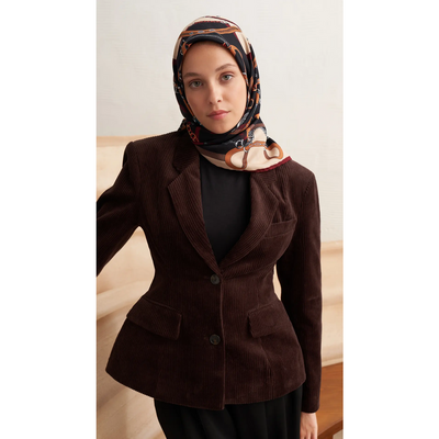 Mareen Ekinoks Eşarp - Bordo - Resim 4