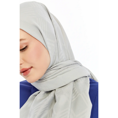 Valentino Orlandi Logo Serisi Kibrit Desen Şal - Açık Gri - Resim 3