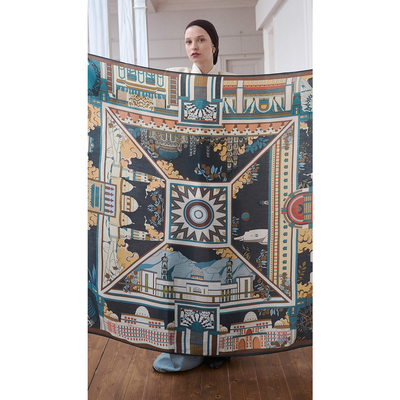 Vefa Omuz Şal - Koyu Lacivert - Resim 1