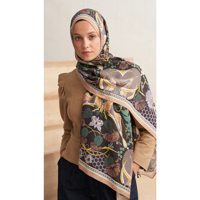 Terra Harmonia Yün İpek Şal - Soft Lila - Resim 1