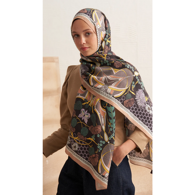 Terra Harmonia Yün İpek Şal - Soft Lila - Resim 3