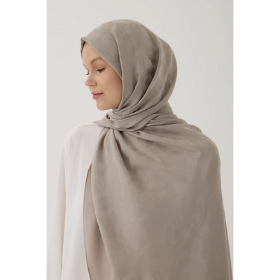 Valentino Orlandi Logo Serisi Monogram Şal - Taş - Resim 1