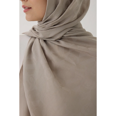 Valentino Orlandi Logo Serisi Monogram Şal - Taş - Resim 3