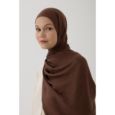 Valentino Orlandi Velora Örgü Desen Şal - Kahve - Resim 2