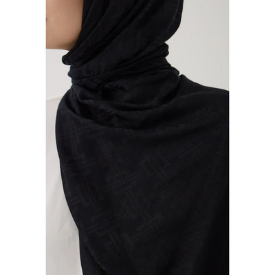 Valentino Orlandi Velora Örgü Desen Şal - Siyah - Resim 3