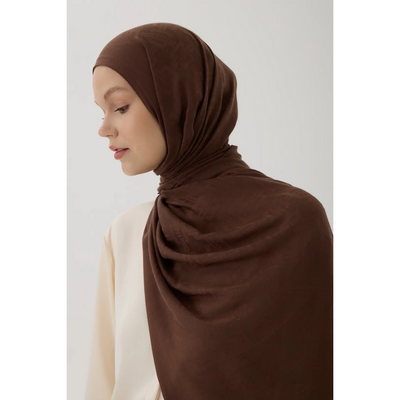 Valentino Orlandi Velora Örgü Desen Şal - Kahve - Resim 3