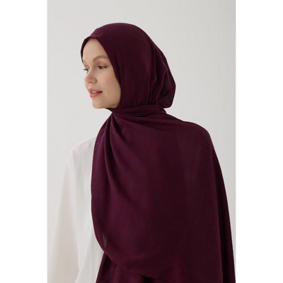 Valentino Orlandi Velora Örgü Desen Şal - Bordo - Resim 2