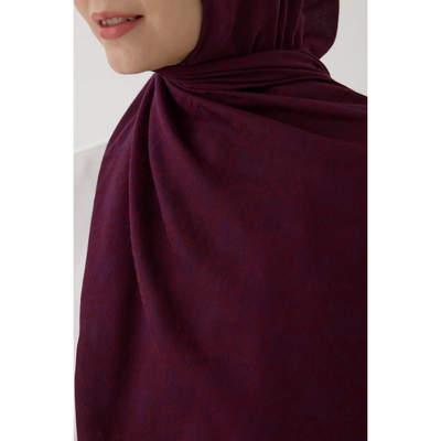 Valentino Orlandi Velora Örgü Desen Şal - Bordo - Resim 3