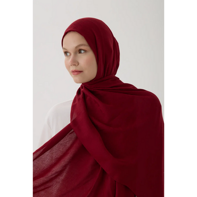 Valentino Orlandi Velora Örgü Desen Şal - Kırmızı - Resim 2