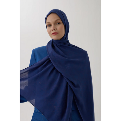 Valentino Orlandi Velora Örgü Desen Şal - Lacivert - Resim 1