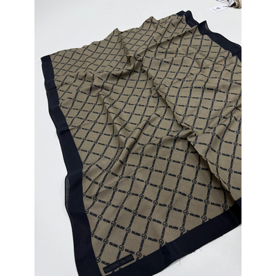 Valentino Orlandi Laura Logo Şal - Haki Yeşil - Resim 2