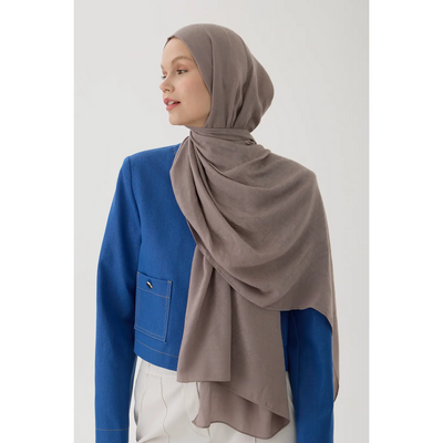 Valentino Orlandi Velora Örgü Desen Şal - Vizon - Resim 2