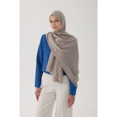 Valentino Orlandi Velora Örgü Desen Şal - Açık Vizon - Resim 2