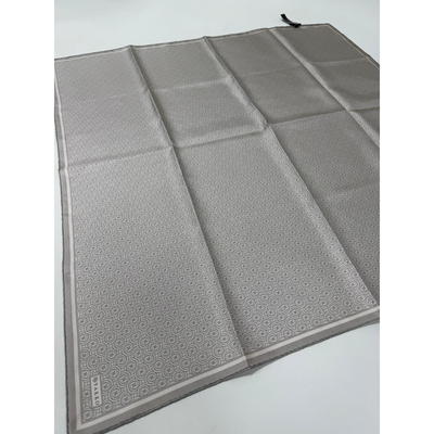 Vakko Monogram Twil Eşarp - Vizon - Resim 3