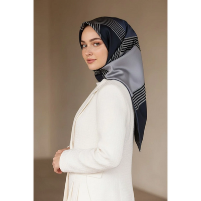 Vissona Twill İpek Eşarp - Resim 3