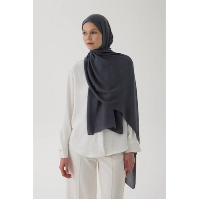 Valentino Orlandi Velora Örgü Desen Şal - Antrasit - Resim 3