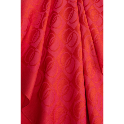 İmannoor Dama Desen Naia Pamuk Şal - Fuşya - Resim 4