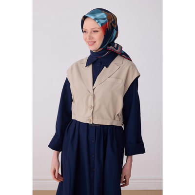 Belli 26 Yaz Twill İpek Eşarp - 001 - Resim 2