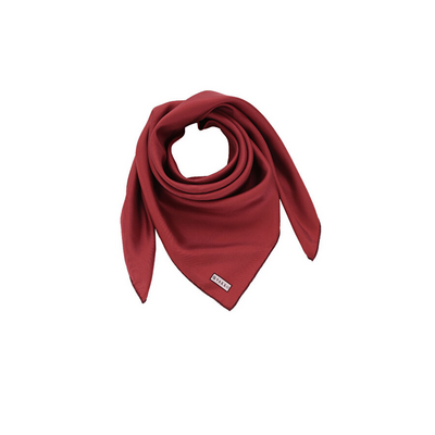 Vakko Düz Twill İpek Eşarp - Bordo - Resim 1