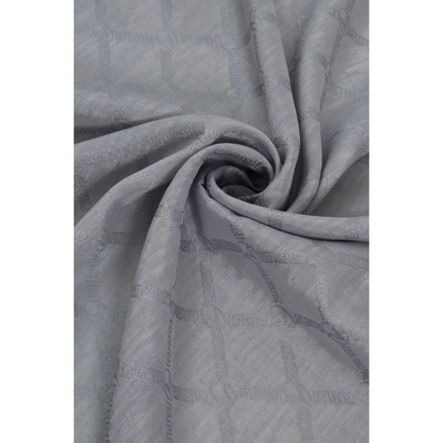 Valentino Orlandi Siena Logo Desen Şal - Gümüş - Resim 2