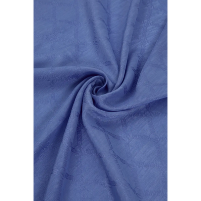 Valentino Orlandi Siena Logo Desen Şal - Mavi - Resim 2