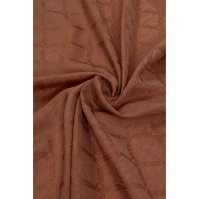 Valentino Orlandi Siena Logo Desen Şal - Mocha - Resim 2