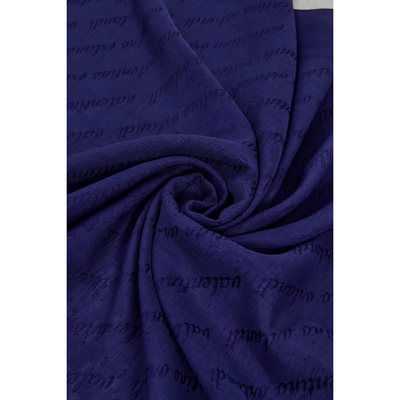 Valentino Orlandi Siena İmza Desen Şal - Gece Mavisi - Resim 2