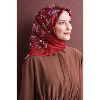 Armine 26-27 Sonbahar Kış Twill İpek Eşarp - 82 - Resim 4