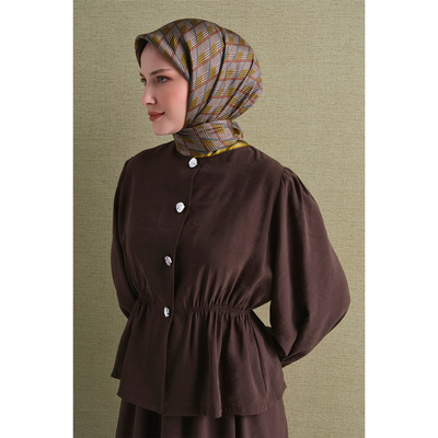 Armine 26-27 Sonbahar Kış Twill İpek Eşarp - 37 - Resim 2
