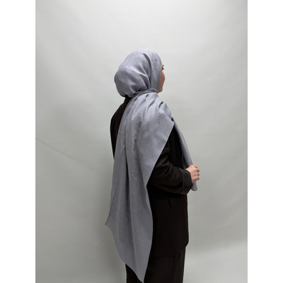 Valentino Orlandi Alia Mermer Desen Şal - Gri - Resim 1